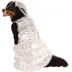 Rubie's grote hond bruid kostuum wit
