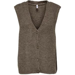 Onljane Sl V-hals Button Vest Knt Nca, Cocoa Créme, XXL
