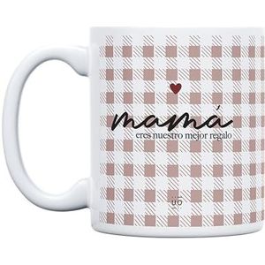 UO Geschenkmok met het opschrift ""Mama"" Du bist uns beste cadeau, moederdagcadeau, cadeau voor moeders, cadeau voor moeders, 350 ml, keramiek