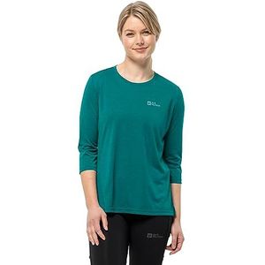 Jack Wolfskin Crosstrail 3/4 T W Wandelen T-shirt, zwart, S dames, Zwart, S