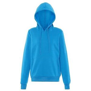 Hoona Modieuze trui hoodie voor dames polyester blauw maat XXL, blauw, XXL
