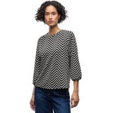 STREET ONE Shirt  zwart / wit