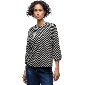 STREET ONE Shirt  zwart / wit