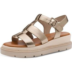 Tamaris Comfortabele damessandalen, metallic, 36 EU