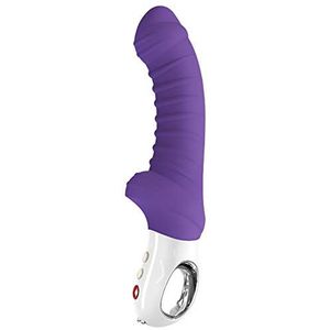 Fun Factory Violet Lady Bi Vibrator TIGER, Oplaadbare vibrator voor clitoris en G-spot, van medicinale silliconen, waterdicht, Violet, 22,3 cm (l) x 2,0-4,1 cm (diameter)