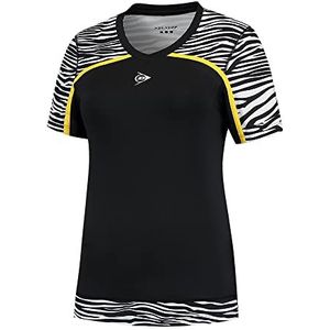DUNLOP Dames tennisshirt, zwart, XXL