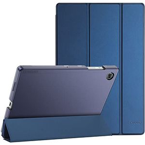 ProCase Hoes voor Galaxy Tab A8 Case 10,5-inch 2021 (SM-X200 SM-X205), Trifold Hoesje Beschermhoes Smart Folio Cover Case met Translucent Back Shell -Marineblauw