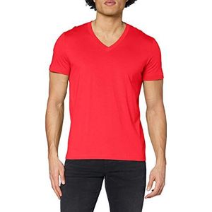 Stedman Apparel Heren James V-hals/ST9210 Premium Regular Fit Klassiek T-shirt met korte mouwen - rood - S