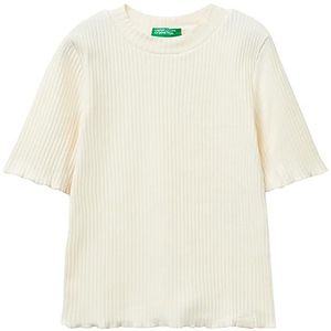 United Colors of Benetton T-shirt voor meisjes en meisjes, crèmewit 0r2, 120