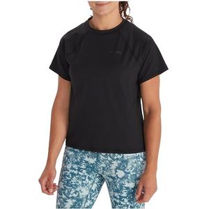 Marmot Dames Wm's Windridge SS, ademend functioneel shirt, korte mouwen sportshirt, sneldrogend fitnessshirt, zwart, S