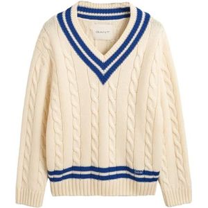 Gant - 8060099 Eights - Trui - Beige - Wol - Lange Mouwen