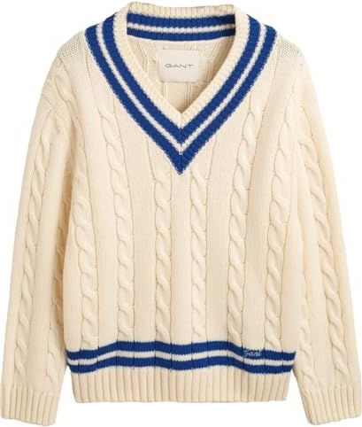 Gant - 8060099 Eights - Trui - Beige - Wol - Lange Mouwen