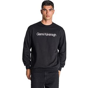 Gianni Kavanagh Black Essential Maxi Sweat Sweatshirt voor heren, Zwart, M