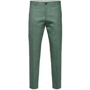 SELETED HOMME Slhslim-Oasis Linen TRS Noos Kostuumbroek voor heren, groen (light green melange), 56