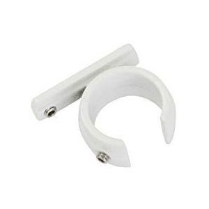GARDINIA Ringadapter voor universele steun voor gordijnroedes Ø 20 mm, 2 stuks, Serie Chicago, Metaal, Wit