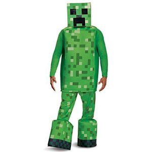 Minecraft Volwassen Creeper Prestige Kostuum, Groen, one size