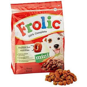 Frolic hondenvoer - droogvoer voor kleine honden met rundvlees, wortelen en rijst - heerlijk sappige ringo's - zakjes (6 x 1kg)