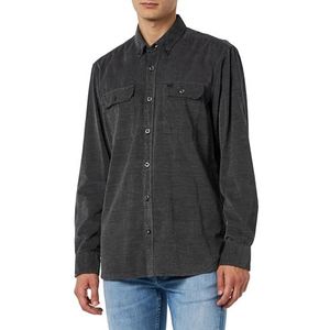 camel active Broken Corduroy overhemd voor heren, zwart, 5XL