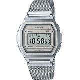 Casio Vintage uniseks zilveren horloge A1000MA-7EF