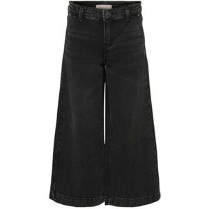 ONLY Jeans met losse pasvorm voor meisjes KOGCOMET Wide DNM, zwart gewassen, 158 cm