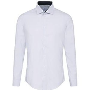 Seidensticker Heren business overhemd - slim fit - strijkvrij - Kent kraag - lange mouwen - 100% katoen, lichtblauw, 43