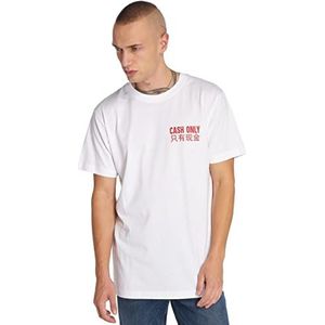 Mister Tee Cash Only T-shirt voor heren, wit, L