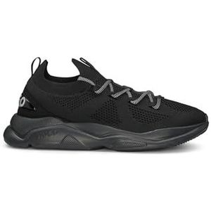 Hugo - Leon Kn 01 - Sneakers - Zwart - Bovenmateriaal: 50% Polyamide, 50% Polyurethaan