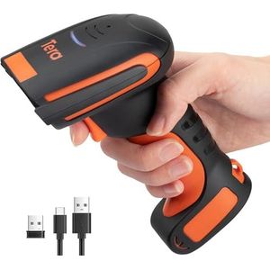 Tera L8100 Pro verbeterde industriële draadloze lijncodescanner, 1D laserbarcode-lezer, extreme schokbestendigheid, werkt met Bluetooth 2.4G draadloos voor Windows Mac Android iOS model L8100