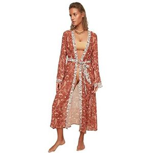 Trendyol Sjaal met kimono en kaftantmotief voor dames, Veelkleurig, S