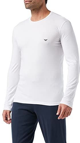 Emporio Armani Underwear Heren Basic Stretch Katoen T-Shirt, Wit, M