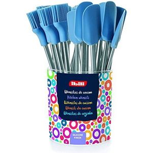 Ibili 742700 Borstel/Spatel Silicone Blauw 32 x 5 x 2 cm Set 24