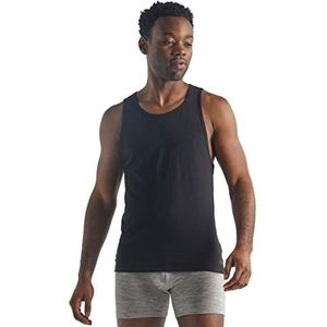 Icebreaker Heren Anatomica Tank Top - Sport Top - Merino Wol Ondergoed - Zwart/Monsoon, L