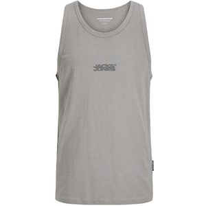 JACK & JONES Heren Jcosago Small Logo Slub Tanktop, Grijs flanel, XXL