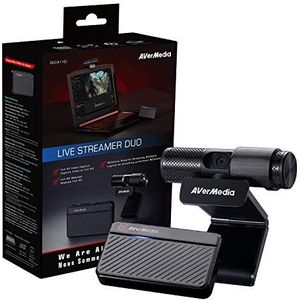 AVerMedia - Live Streamer Duo Webcam Gaming Capture Card Bundle, Plug and Play, Records in 1080p30, Podcasting, Livestreaming Ingebouwde Microfoons (BO311D)