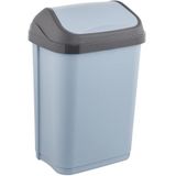 keeeper - Swantje - Afvalemmer - Blauw - 10 l - 25,5 x 19 x 38 cm
