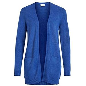 Vila Viril L/s Open Knit Gebreid vest voor dames - blauw - Small