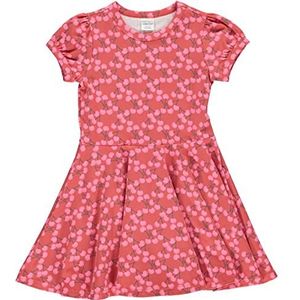 Fred's World by Green Cotton Meisjes Cherry S/S Casual Jurk, cranberry, 104 cm