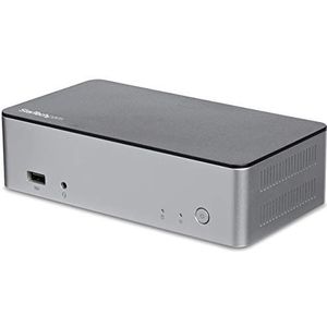 StarTech.com Dual Monitor USB C Dock, MST 4K Dual DisplayPort dockingstation, 2,5 inch SATA SSD/HDD drive bag, 60W Power Delivery