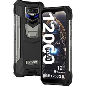 DOOGEE S89 Pro Mobiele telefoon, robuust, 12.000 mAh, 8 GB + 256 GB, drievoudige camera 64 MP + nachtzicht, 6,3 FHD+, IP68/IP69K, 4G, Android 12, OTG/NFC/GPS, draadloos opladen
