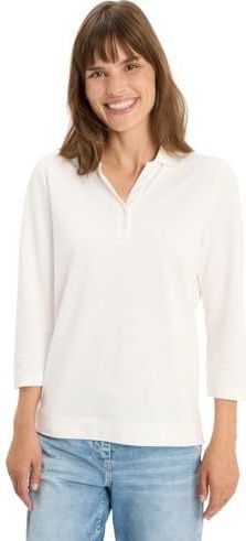 Cecil - Poloshirt - Wit - Dames - Knoopdetail