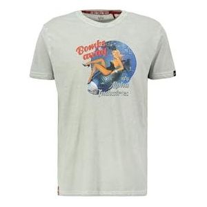 Alpha Industries Neus Kunst T-Shirt voor dames Dusty Green