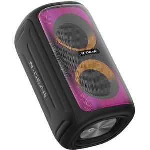 N-Gear Bluetooth Box LGP Juke 101 Compacte muziekbox, bluetooth-luidspreker met RGB-ledverlichting, 60 W vermogen, 8 uur speeltijd, True Wireless functie, USB en Micro TF-kaarten compatibiliteit