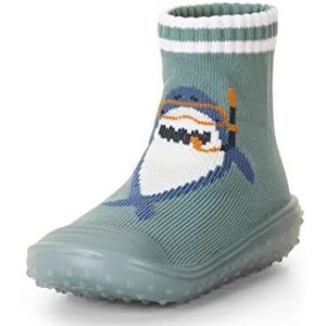 Sterntaler Adventure Hai-sokken voor kinderen, uniseks, donkergroen, 19/20 EU