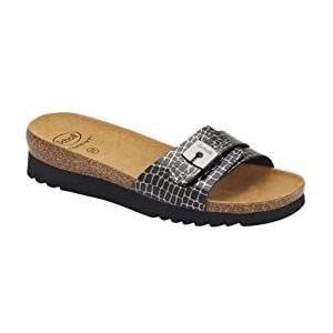 Scholl ginni, sandaal voor dames, Blanco Y Gris, 37 EU