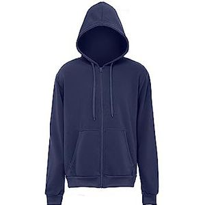 Fumo Gebreide hoodie voor heren, polyester, marineblauw, maat XL, Marineblauw, XL