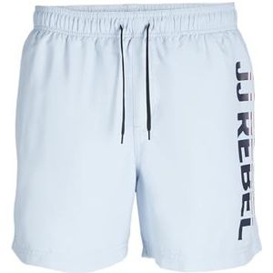 JJ REBEL Jrebhawaii Swim Short Logo, Chambray Blue, XL
