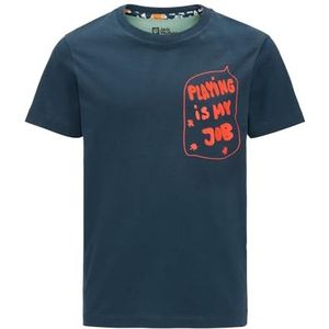 Jack Wolfskin Jongens Villi T K T-shirt met korte mouwen, donkere zee, 140, Dark Sea, 140 cm