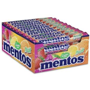 Mentos Fruit Chewy Dragee- grootverpakking met 40 rollen