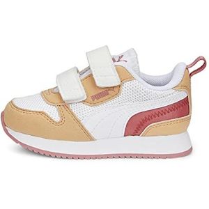PUMA R78 V Inf Sneakers voor kinderen, Puma wit-oranje perzik, 27 EU