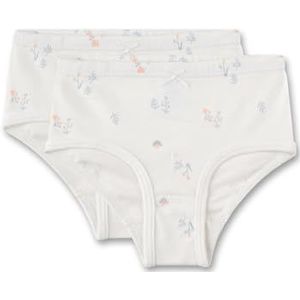 Sanetta Meisjes-Hipslip (dubbelpak) Beige | Hoogwaardige en duurzame onderbroek voor meisjes van biologisch katoen. Inhoud: set van 2 ondergoed voor meisjes, beige, 128